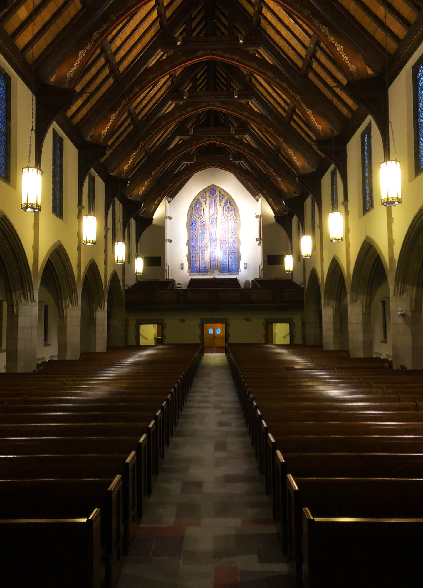 the empty chapel at Grove City